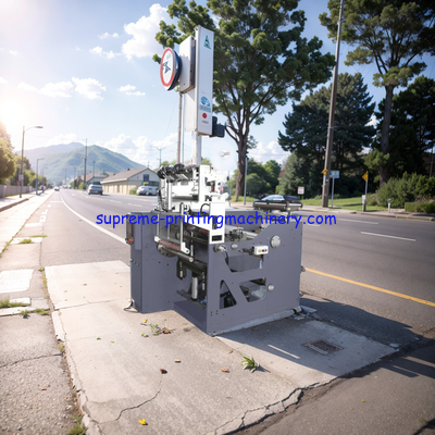 REVOLUTIONARY NO STOP TURRET REWINDING MACHINE WITH PNEUMATIC UNWINDING SLITTING UNIT NARROW WEB LABEL FULL SERVO STABLE