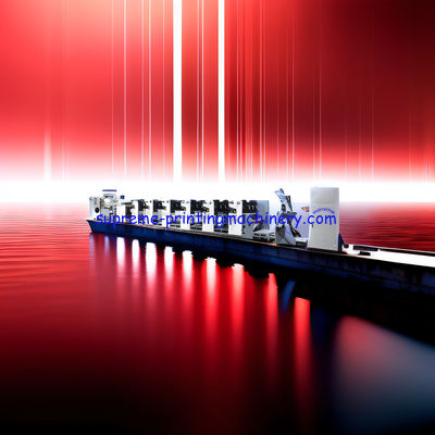 HBRY-W HORIZONTAL FLEXO PRINTING MACHINE FOR SERVO MOTOR PETAL TYPE UV STICKER LABEL MERCURY AND LED LAMP DRYER IR