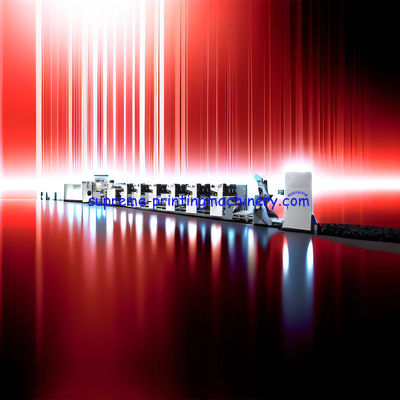 HBRY-W HORIZONTAL FLEXO PRINTING MACHINE FOR SERVO MOTOR PETAL TYPE UV STICKER LABEL MERCURY AND LED LAMP DRYER IR