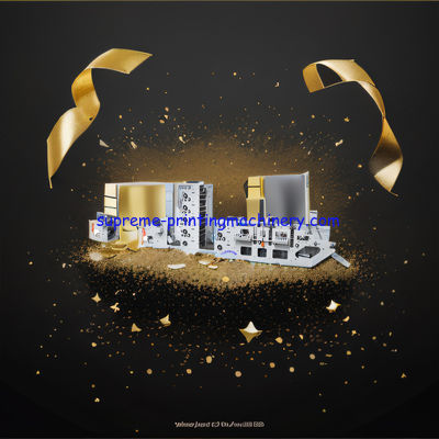 RY3201 LABEL (LOGO) FLEXO PRINTING MACHINE COLD STAMPING LED UV LAMP WITH WATER CHILLER UNWINDING CONTROLLER MITSUBISHI