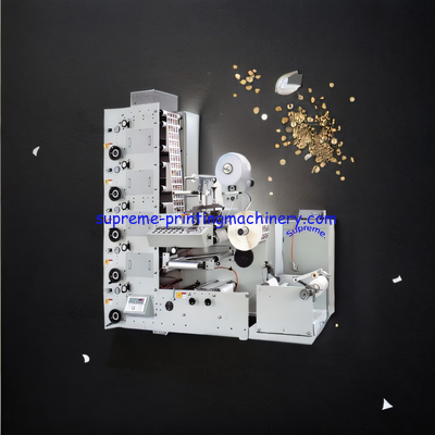 RY3205 LABEL (LOGO) FLEXO PRINTING MACHINE (WEB GUIDE ULTRASONIC TYPE, 1 DIE CUTTING STATION) UV LED MERCURY LAMP 380V