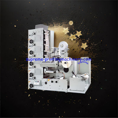 RY3201L LABEL (LOGO) FLEXO PRINTING MACHINE STANDARD: WITH 1 DIE CUTTING+LAMINATING STATION TURN BAR SLITTING STATION