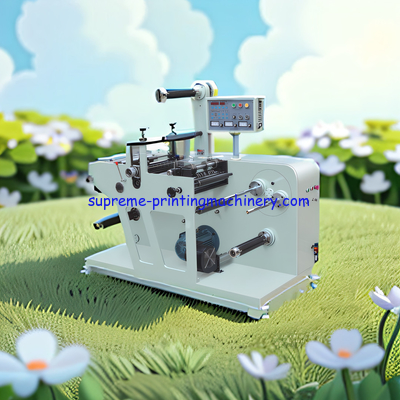 MAX. UNWINDER DIAMETER 500MM  DIE-CUT DIFFERENT KINDS OF ADHESIVE LABELS WITH A SMALL ROTARY DIE CUTTING MACHINE