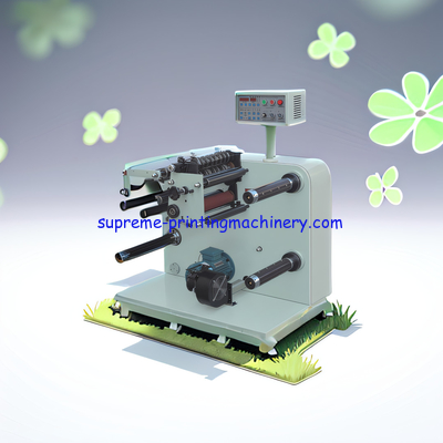 EFFICIENT HIGH SPEED LABEL SLITTING MACHINE WITH MAX REWINDING DIAMETER 500MM LENGTH SETTING AUTOMATIC STOPPING EC