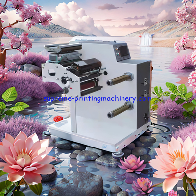 200m/Min Turret Label Slitter Rewinder Narrow Web Medium Speed Slitting Machine Servo Driven Taper Tension Web Guide