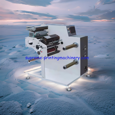 200m/Min Turret Label Slitter Rewinder Narrow Web Medium Speed Slitting Machine Servo Driven Taper Tension Web Guide