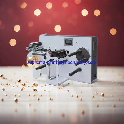 COMPACT HIGH SPEED SLITTING MACHINE MINI SLIT WIDTH 16MM MAX REWINDING DIAMETER 500MM FULL SERVO DRIVEN SYSTEM PLC EPC