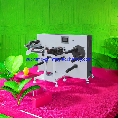 HIGH SPEED 320 AUTOMATIC LABEL SLITTING MACHINE WITH MAX MATERIAL FEEDING WIDTH 350MM SLITTING AND TURRET REWINDING