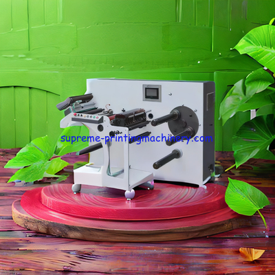 HIGH SPEED 320 AUTOMATIC LABEL SLITTING MACHINE WITH MAX MATERIAL FEEDING WIDTH 350MM SLITTING AND TURRET REWINDING