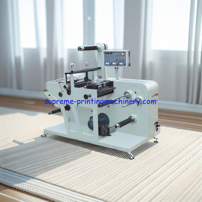 MQ-350Y ROTARY BLANK LABEL DIE CUTING MACHINE WITH SLITTER FUMIGATION WOODEN CASE PACKAGE 18 MONTH WARRANTY TURRET