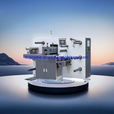 EFFICIENT ADHESIVE LABEL PAPER PROCESS MACHINERY FOR UNWINDING LARGE ROLLS MQ-350YII SEMI-ROTARY DIE CUTTING WITH SLIT