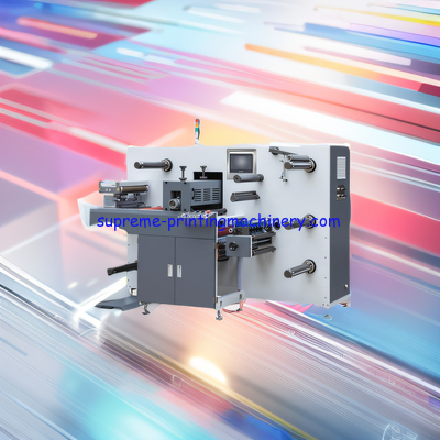 HIGH-SPEED ADHESIVE LABEL PAPER PROCESS MACHINERY 12KW POWER 650MM REWINDING DIAMETER SEMI-ROTARY DIE CUTTING MACHINERY