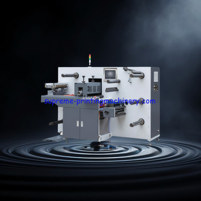SEMI ROTRAY INTERMITTENT DIE CUTTING SNOWBALL TYPE WASTE REWINDING DEVICE WITH SLITTING STATION TURRET REWINDING OPTION