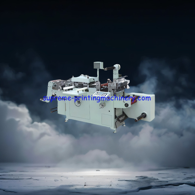 EFFICIENT ADHESIVE LABEL PAPER PROCESS MACHINERY 350MM WIDTH 380V VOLTAGE MIDDLE HIGH SPEED FLATBED DIE CUTTING MACHINE
