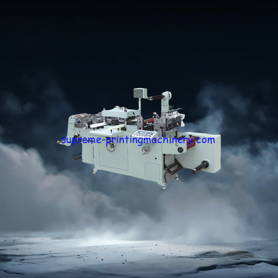 EFFICIENT ADHESIVE LABEL PAPER PROCESS MACHINERY 350MM WIDTH 380V VOLTAGE MIDDLE HIGH SPEED FLATBED DIE CUTTING MACHINE