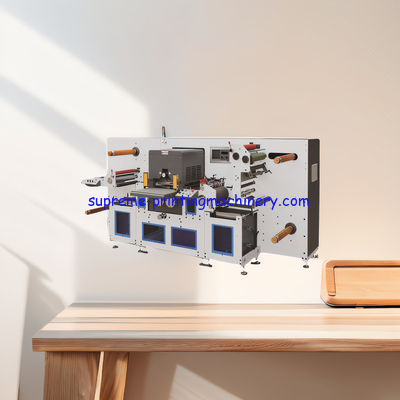 MAX REWINDING DIAMETER 800MM ADHESIVE LABEL PAPER PROCESS MACHINERY VOLTAGE 380V HIGH SPEED FLATBED DIE CUTTING MACHINe