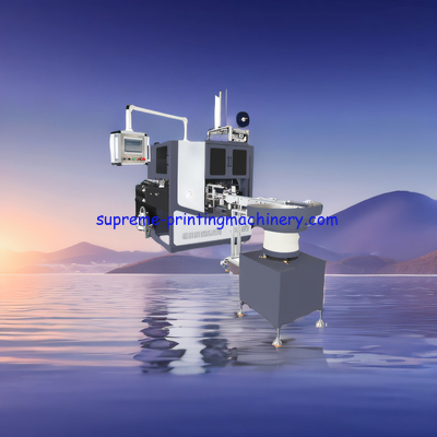 two station full rotary die cutting machine blank self adhesive paper lable 4 spindle turret slitter glue less non stop