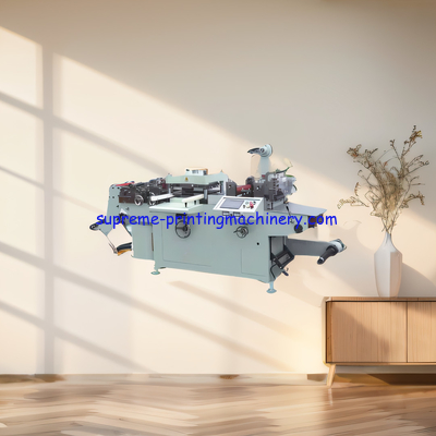 AUTOMATIC LABEL DIE CUTTING MACHINE HOT STAMPING SERVO MOTOR STEP MOTOR SILVER GOLDEN STAMPING ELECTROCHEMICAL ALUMINUM