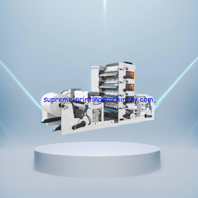 RY-1250 PAPER CUP FLEXO PRINTER SEPARATED UNWINDING DEVICE AT 1300MM UNWINDING DIAMETER BY HYDRAULIC LIFTER REWIND 1300