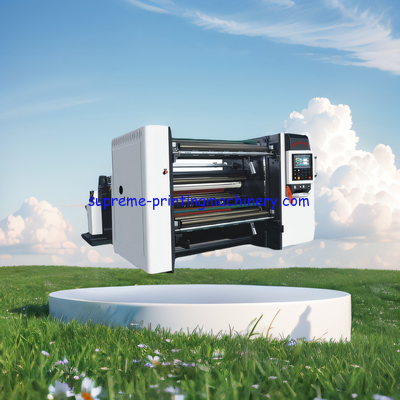 Automatic cup paper slitting machine Slip shaft CCD web guide(printed material) shaft-less unwinding slitting big jumbo