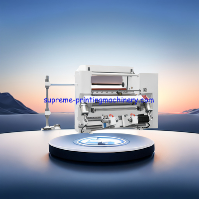 PET OPP CPP PE PS PVC OPTICAL MATERIALS FILM FOIL PAPER ROLLS VARIOUS LABELS PLC CONTROLLED HIGH SPEED SLITTING MACHINE