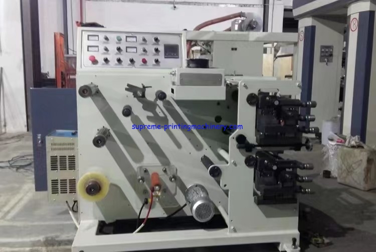 Narrow vertical BOPP SEALING TAPE LABEL DISPOSABLE chopsticks film 2 COLOR FLEXO PRINTING ONLINE WITH SLITTING MACHINE