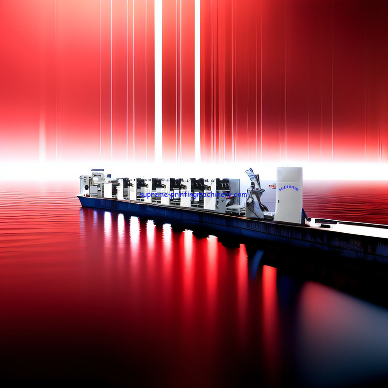 HBRY-W HORIZONTAL FLEXO PRINTING MACHINE FOR SERVO MOTOR PETAL TYPE UV STICKER LABEL MERCURY AND LED LAMP DRYER IR