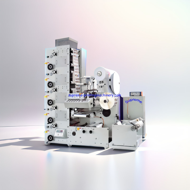 RY3201L LABEL (LOGO) FLEXO PRINTING MACHINE STANDARD: WITH 1 DIE CUTTING+LAMINATING STATION TURN BAR SLITTING STATION