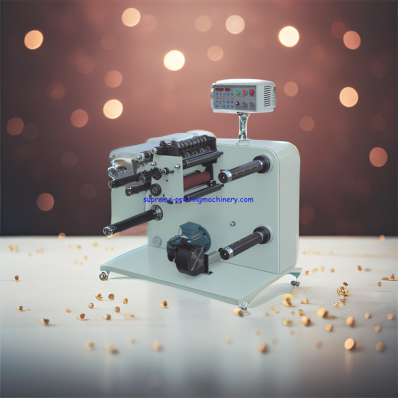 HIGH SPEED 320 AUTOMATIC LABEL SLITTING MACHINE WITH MAX MATERIAL FEEDING WIDTH 350MM CE CERTIFICATED SAFETY FOR EURO