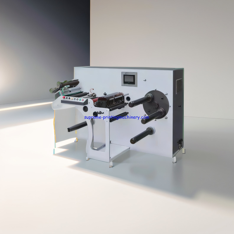 HIGH-SPEED SLITTING MACHINE FOR THICKER FILM LABELS ALUMINUM FOIL AND COATED MATERIALS WITH TURRET REWINDING LABEL PAPER