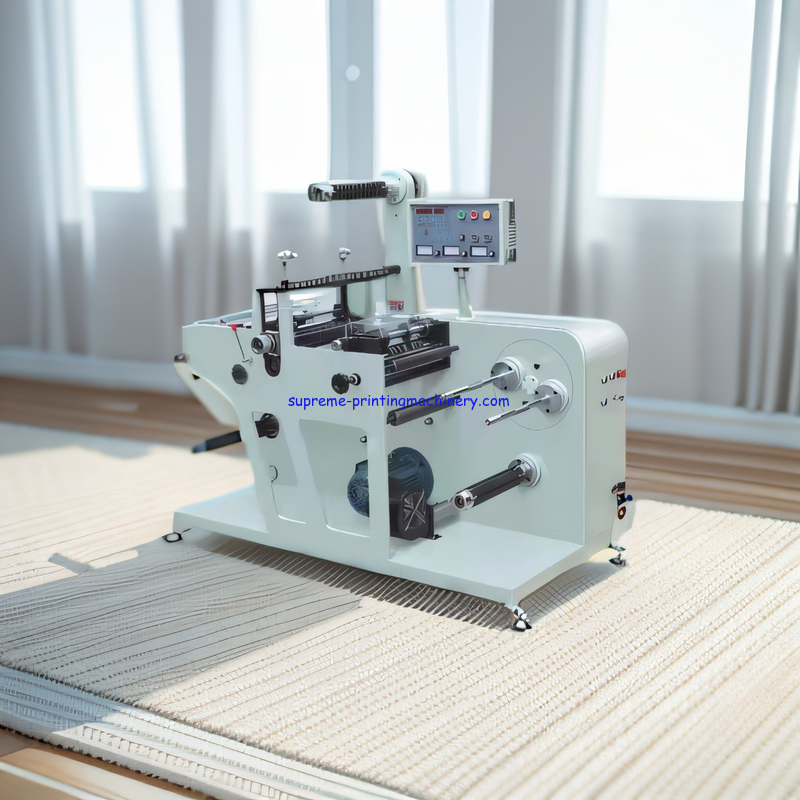 MQ-350Y ROTARY BLANK LABEL DIE CUTING MACHINE WITH SLITTER FUMIGATION WOODEN CASE PACKAGE 18 MONTH WARRANTY TURRET