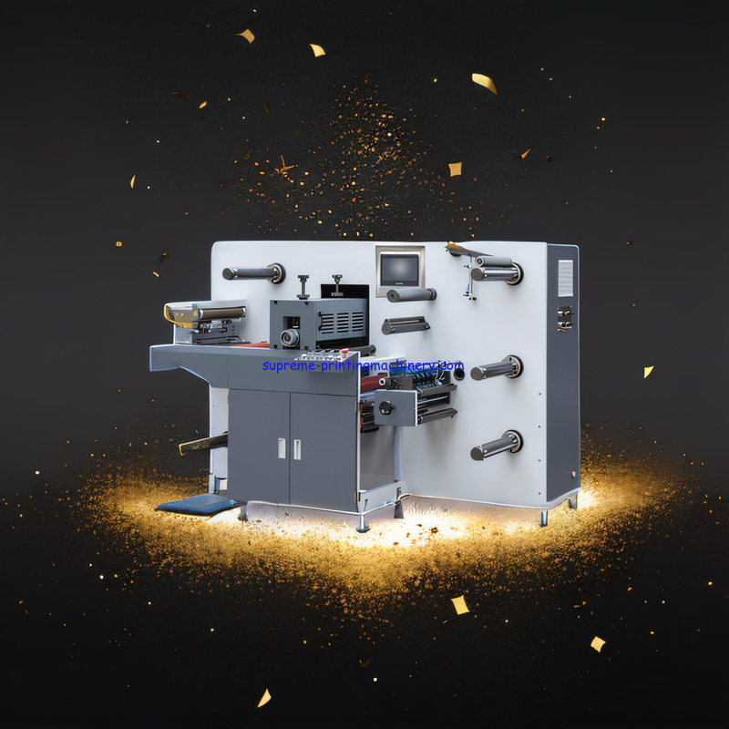 DIE CUTTING LENGTH 480MM ADHESIVE LABEL PAPER PROCESS MACHINERY - MOQ 1 SET INTERMITTENT SEMI ROTARY DIE-CUTTING SLITter