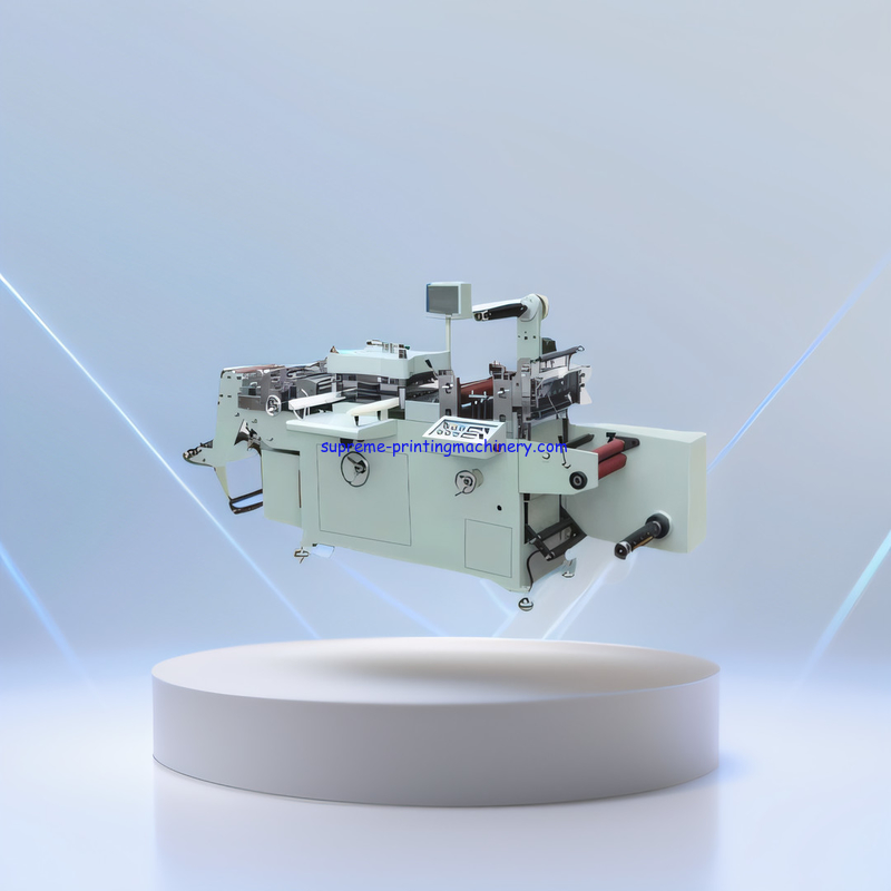 Lable MAX MATERIAL FEEDING WIDTH OF 350MM FOR HIGH-SPEED PRECISION DIE CUTTING APPLICATIONS FLATBED DIE CUTTING MACHINE