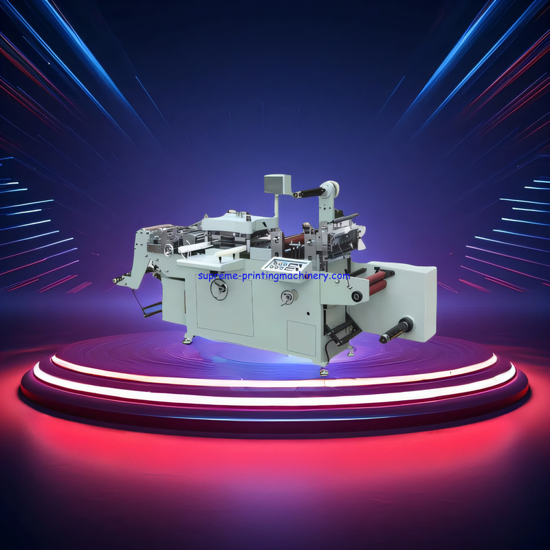 MQ-350Z AUTOMATIC MEDIUM SPEED LABEL DIE CUTTING MACHINE PLATEN PRESSING STRUCTURE SERVO SYSTEM CONTROL THE MATERIAL
