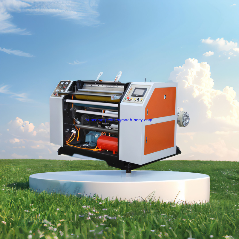 THERMAL BOND CASH REGISTER FAX POS ATM PAPER AND OTHER SMALL RIBBON ROLL AUTOMATIC PLC SLITTING AND REWINDING MACHINERY